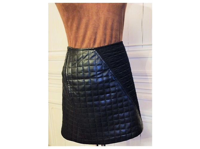 Christian Lacroix FALDA LACROIX FALDA TRAPECIO BI MATERIAL GQUARILLE T 32/34 Negro - vista 10