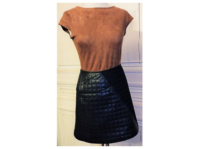 Christian Lacroix FALDA LACROIX FALDA TRAPECIO BI MATERIAL GQUARILLE T 32/34 Negro - vista 12