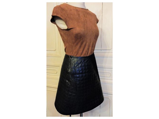 Christian Lacroix FALDA LACROIX FALDA TRAPECIO BI MATERIAL GQUARILLE T 32/34 Negro - vista 2