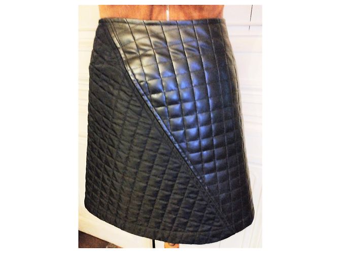 Christian Lacroix FALDA LACROIX FALDA TRAPECIO BI MATERIAL GQUARILLE T 32/34 Negro - vista 3