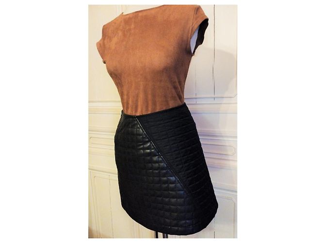 Christian Lacroix FALDA LACROIX FALDA TRAPECIO BI MATERIAL GQUARILLE T 32/34 Negro - vista 8