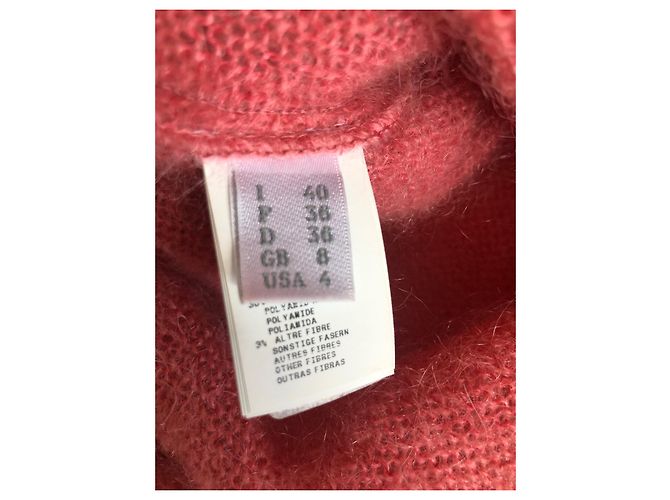 Alberta Ferretti Langer Pullover aus Mohair mit Pailletten Rosa Pink - Ansicht 6