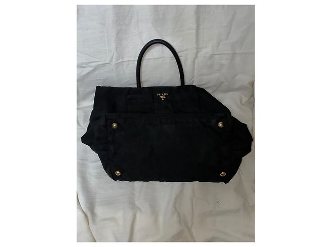Ribbon Bolso Prada con lazo de nailon negro y asas de piel - vista 5