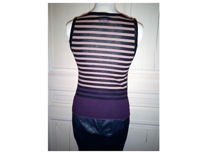 SONIA RYKIEL PULLOVER ABEND BAYADERE PAMPILLEN TS ODER T 36/38 Mehrfarben - Ansicht 6