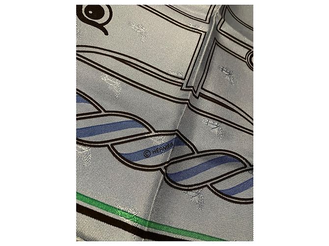 Hermès Hermes Square 70 seta in edizione limitata Blu - vista 6
