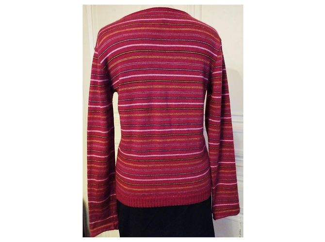 CHRISTIAN LACROIX WOLLPULLOVER TRENDY BAYADERE LOSANGES S XL ODER 38/40 Mehrfarben - Ansicht 2