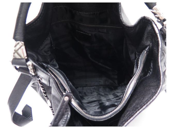 BORSA A MANO BURBERRY ASHMORE 36 BORSA A MANO IN PELLE NERA CM NERA Nero - vista 7