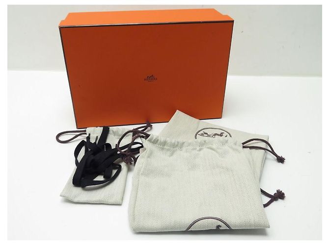 Hermès CHAUSSURES BASKETS HERMES QUICKER 39 CHEVRE VELOURS ORANGE BOITE SNEAKERS - vue 12