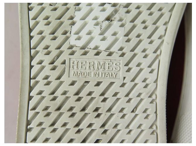 Hermès CHAUSSURES BASKETS HERMES QUICKER 39 CHEVRE VELOURS ORANGE BOITE SNEAKERS - vue 5