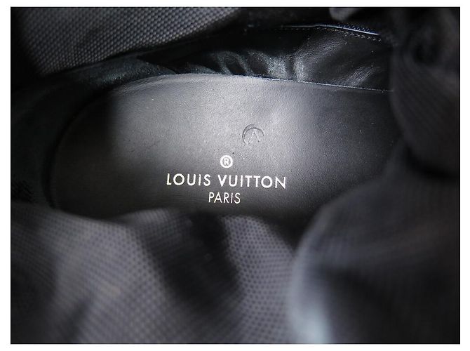 NEW LOUIS VUITTON HARLEM ANKLE BOOT SHOES 41 MONOGRAM SUEDE ANKLE BOOTS Black - view 5