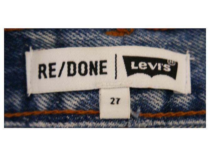 Shorts in denim Re/Done con zip laterale - vista 7
