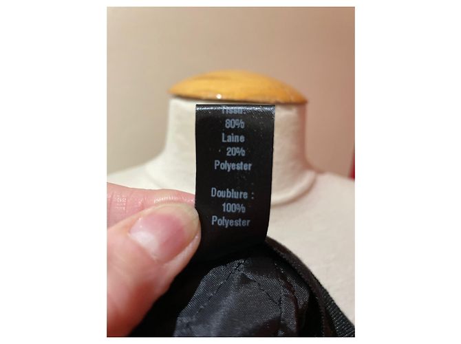 Minelli Kappe Grau aus Leder und Wolle Mehrfarben - Ansicht 5