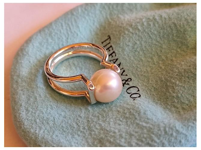 Tiffany & Co Hardware da città in argento e perla d'acqua dolce Bianco sporco - vista 10