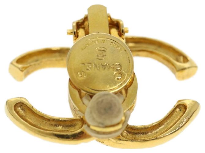 CHANEL COCO Marchio Orecchino metallo Oro CC Auth fm1999 D'oro - vista 11