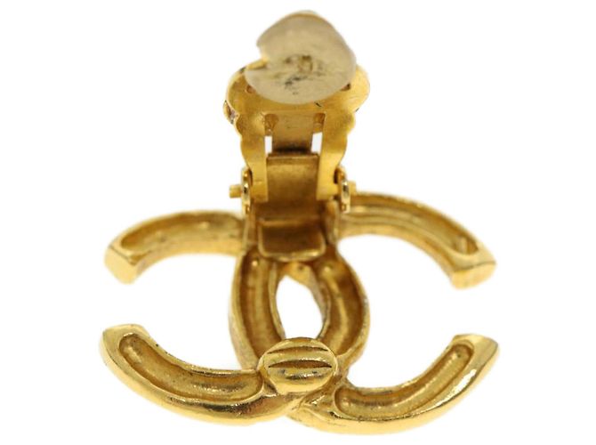 CHANEL COCO Marchio Orecchino metallo Oro CC Auth fm1999 D'oro - vista 17