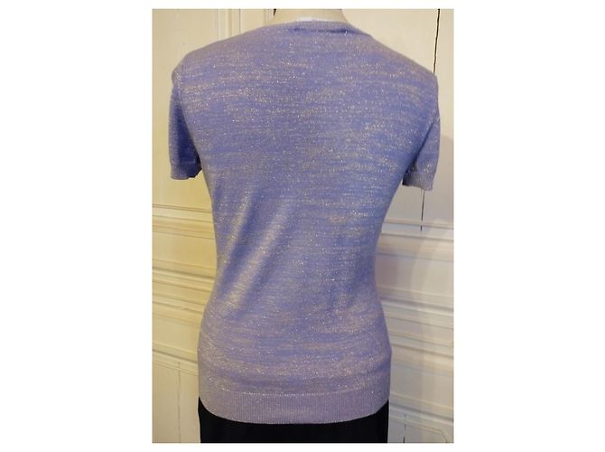DOLCE & GABBANA PULLOVER TRENDY LUREX LILA GOLD S 36/38 - Ansicht 4
