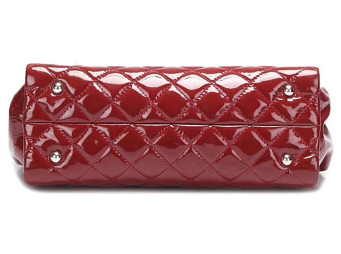 Chanel Große Einkaufstasche aus Lackleder Rot - Ansicht 5