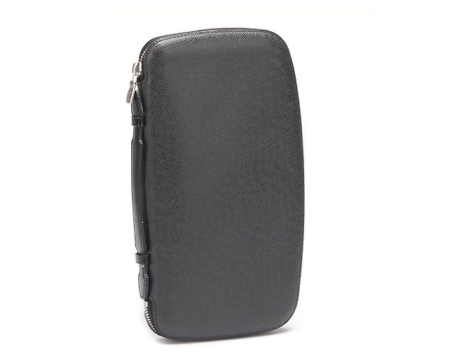 Louis Vuitton Portafoglio continentale in pelle Taiga Nero - vista 2