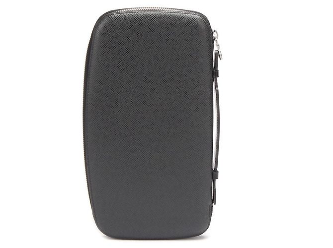 Louis Vuitton Portafoglio continentale in pelle Taiga Nero - vista 3