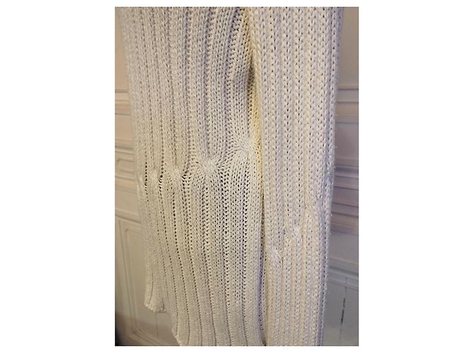 Cerruti 1881 CERRUTI STRICKPULLOVER TRENDY WOLLE LEINEN CREME EMERISE T 38/40/42 Aus weiß - Ansicht 9