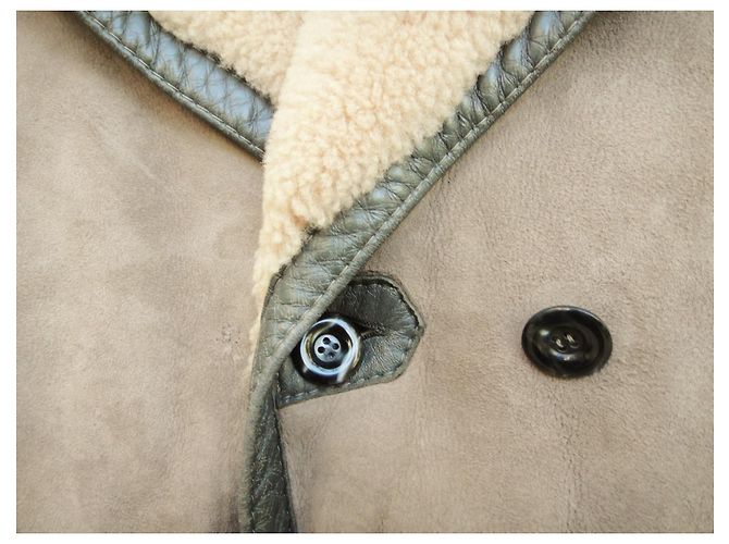 Autre Marque Größe S Shearling Peacoat Beige - Ansicht 3