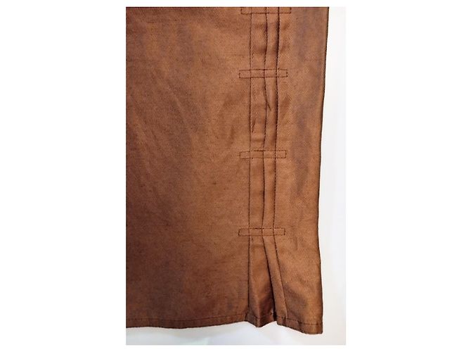 FALDA GUCCI FALDA SARGA BRONCE 12 BORDEES T 40 Cobre - vista 10