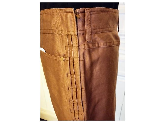 FALDA GUCCI FALDA SARGA BRONCE 12 BORDEES T 40 Cobre - vista 8