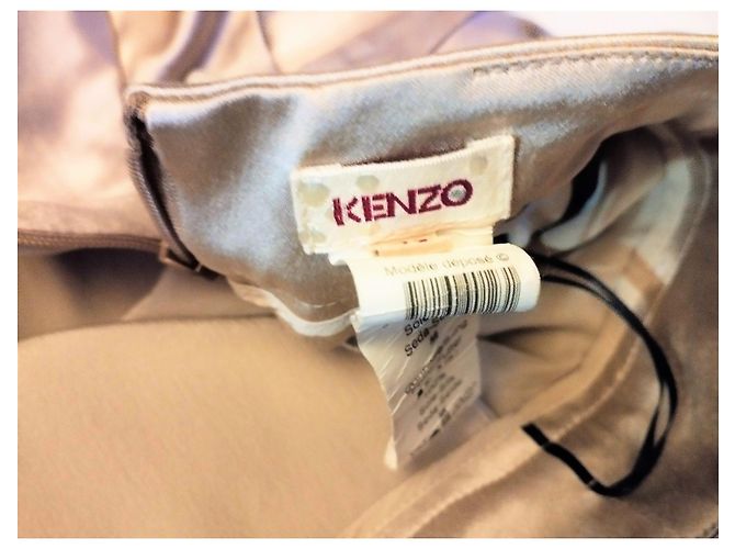 FALDA KENZO FALDA SEDA PURA TULIPÁN DRAPEADA MARTINGALE NUDE MORDOré T40/42 - vista 3