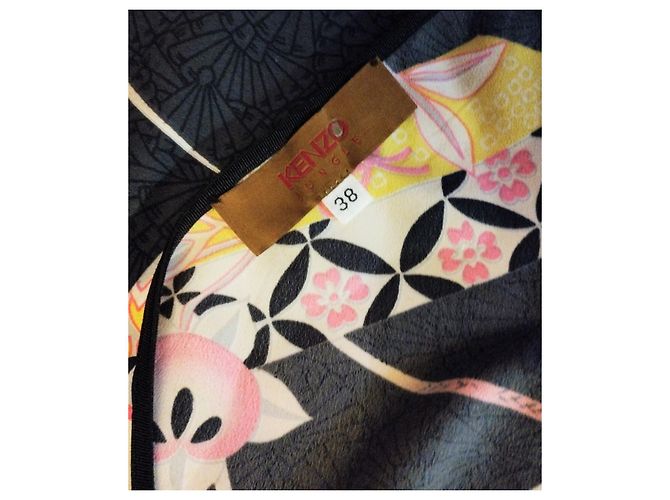 KENZO ASYMMETRISCHER BLUMENROCK ROCK T 38/40 Mehrfarben - Ansicht 4