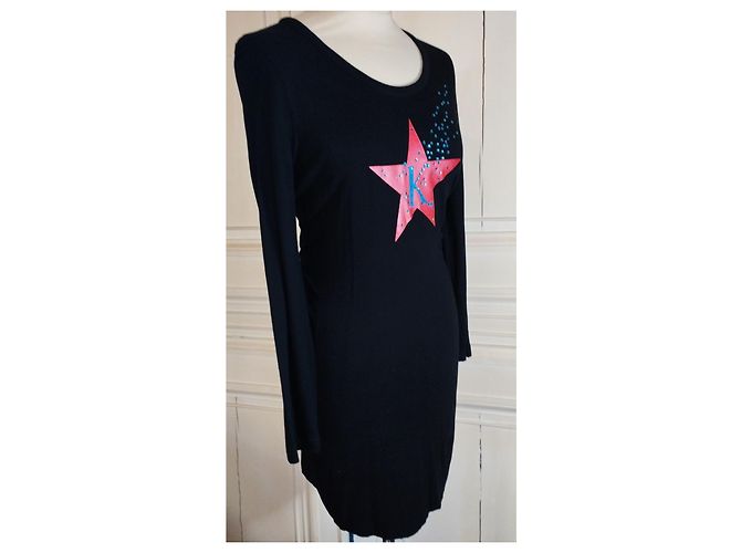 KENZO ABENDKLEID SHOOTING STAR DRESS TM 38/40 Schwarz - Ansicht 10