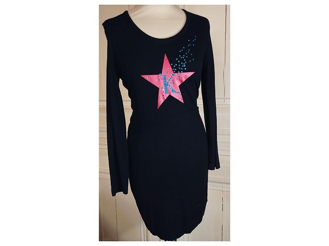 KENZO ABENDKLEID SHOOTING STAR DRESS TM 38/40 Schwarz - Ansicht 12