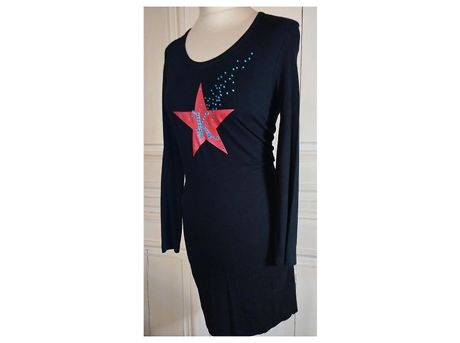 KENZO ABENDKLEID SHOOTING STAR DRESS TM 38/40 Schwarz - Ansicht 6
