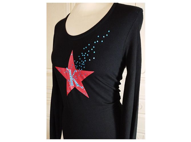 KENZO ABENDKLEID SHOOTING STAR DRESS TM 38/40 Schwarz - Ansicht 8