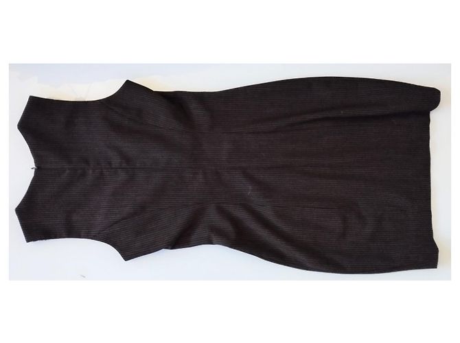 KENZO KLEID COUTURE COCKTAIL ABEND SCHOKOLADE BAYADERE BOW T 34/36 Dunkelbraun - Ansicht 12