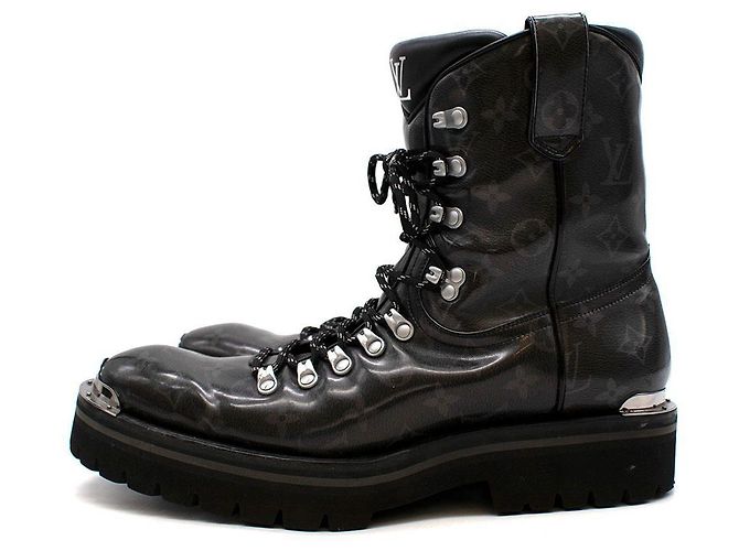 Louis Vuitton Botas Outland con cordones y monograma esmaltado Negro - vista 5