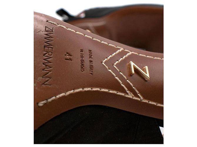 Zimmermann Ballerine noire à bout biseauté 85 - vue 10