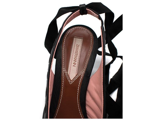 Zimmermann Ballerine noire à bout biseauté 85 - vue 11