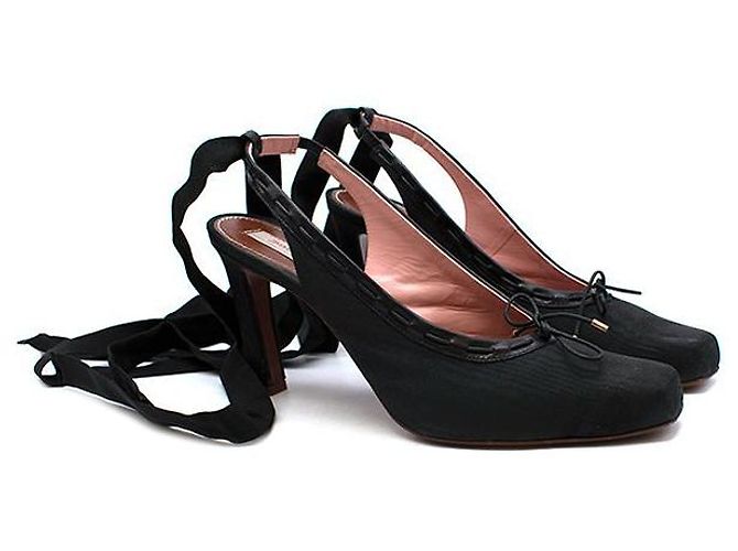 Zimmermann Ballerine noire à bout biseauté 85 - vue 2