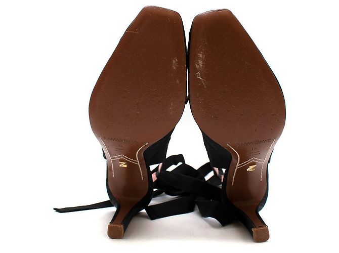 Zimmermann Ballerine noire à bout biseauté 85 - vue 6