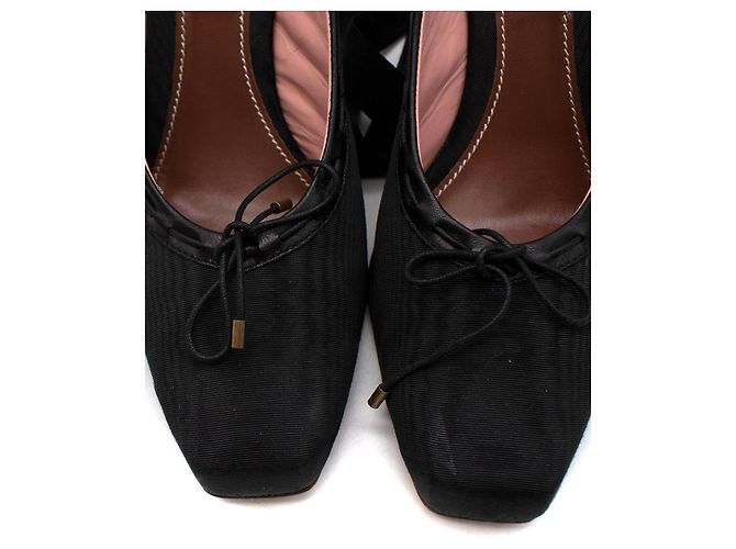 Zimmermann Ballerine noire à bout biseauté 85 - vue 9