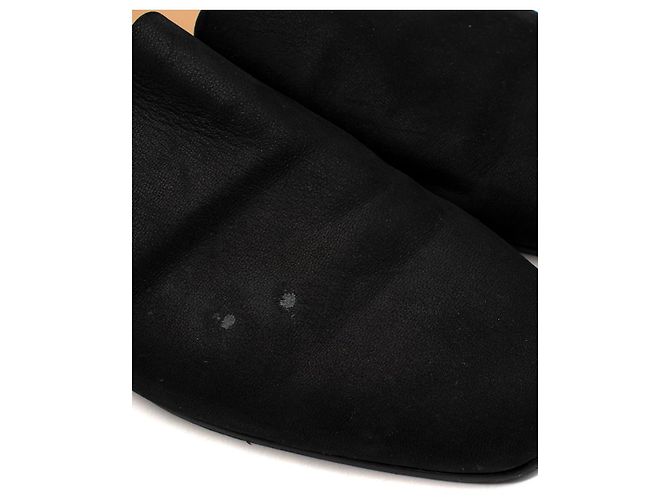 Hermès Pantofole in pelle scamosciata nera Nero - vista 7