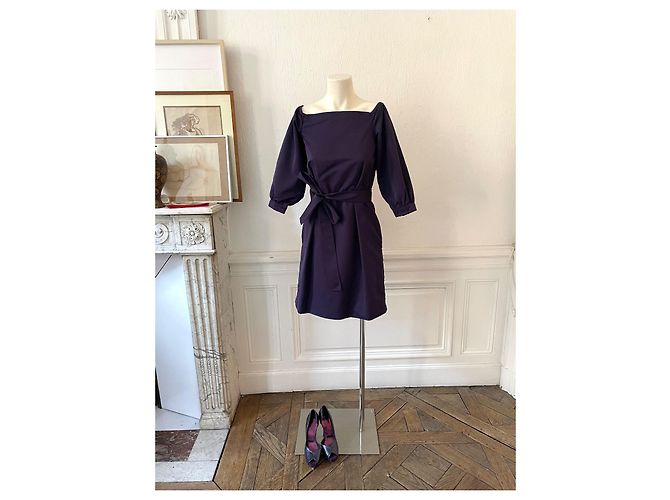 Abito sublime "blu viola" taglia Chloé 38 poliestere viola e seta Porpora - vista 5