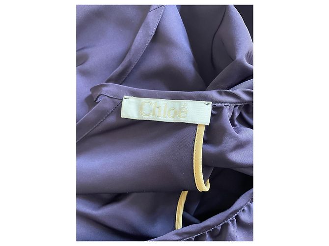 Abito sublime "blu viola" taglia Chloé 38 poliestere viola e seta Porpora - vista 7