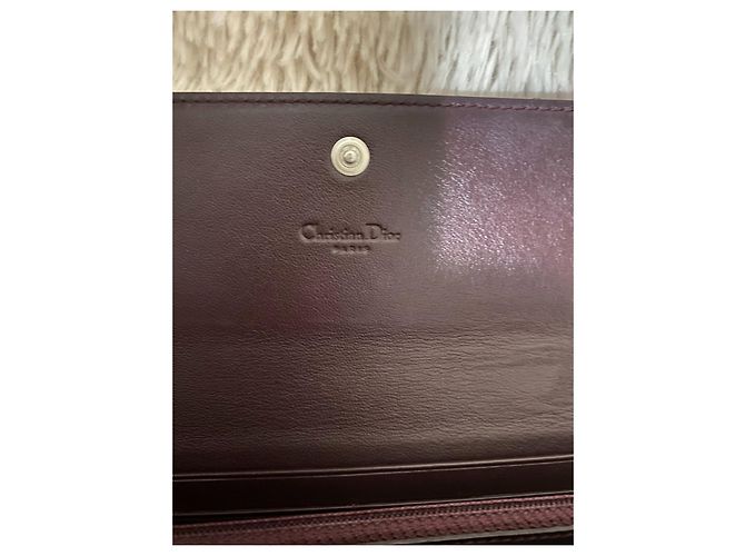 Cartera Christian Dior Cannage Aubergine Charol Burdeos - vista 5