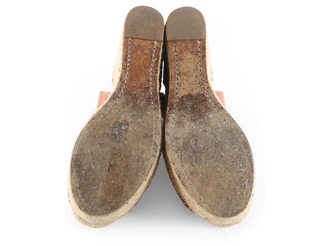 Chloé Sandali con zeppa espadrillas in pelle scamosciata marrone chiaro Chloe - vista 5