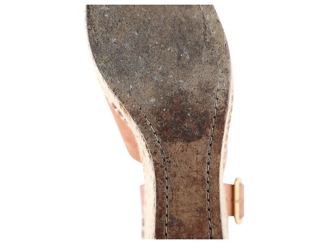 Chloé Sandali con zeppa espadrillas in pelle scamosciata marrone chiaro Chloe - vista 7