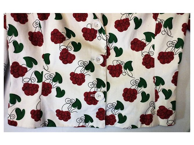 MOSCHINO JACKET LIPS EAT ME 3 BUTTONS MULTISIGLES RASPBERRY HEARTS T 42 Multiple colors - view 11