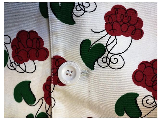 MOSCHINO JACKET LIPS EAT ME 3 BUTTONS MULTISIGLES RASPBERRY HEARTS T 42 Multiple colors - view 12