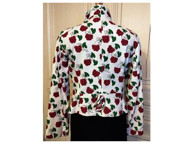 MOSCHINO JACKET LIPS EAT ME 3 BUTTONS MULTISIGLES RASPBERRY HEARTS T 42 Multiple colors - view 2