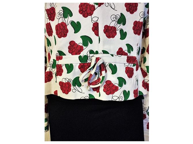MOSCHINO JACKET LIPS EAT ME 3 BUTTONS MULTISIGLES RASPBERRY HEARTS T 42 Multiple colors - view 3